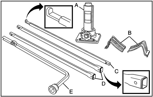 GMC Yukon 3 (2008) - Dépose du pneu de secours et des outils - 3