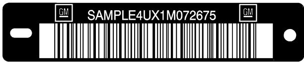 GMC Yukon 3 (2008) - Numéro d'identification du véhicule (NIV) - 1