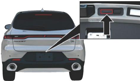 DODGE Hornet (2025) - BOUTON DE DÉVERROUILLAGE DU HAYON - 2