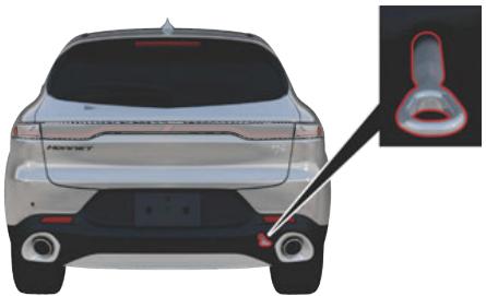 DODGE Hornet (2025) - Installation de l'œillet de remorquage - 1