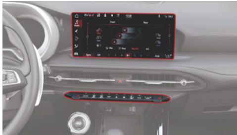 DODGE Hornet (2025) - COMMANDES DU SYSTÈME DE CHAUFFAGE-CLIMATISATION - 1
