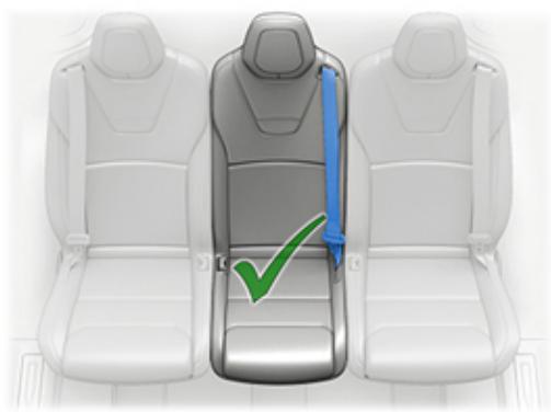 TESLA Model X (2015-2020) - Siège central de deuxième rangée (banquette ou siège individuel) - 1