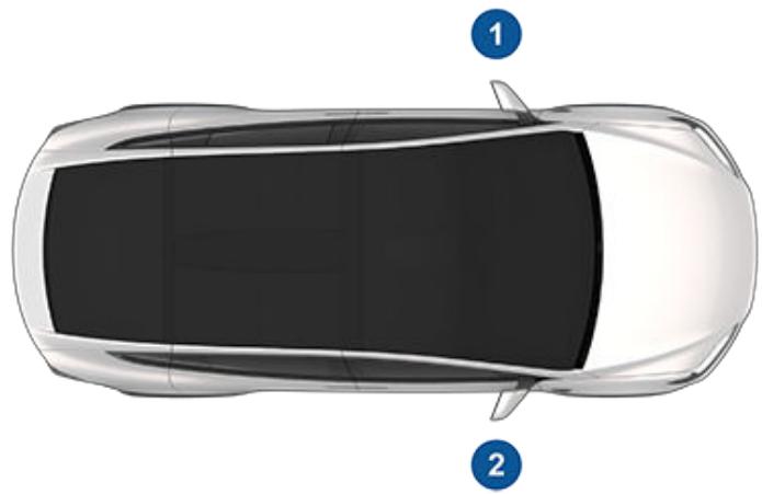 TESLA Model X (2015-2020) - Emplacement des composants - 1