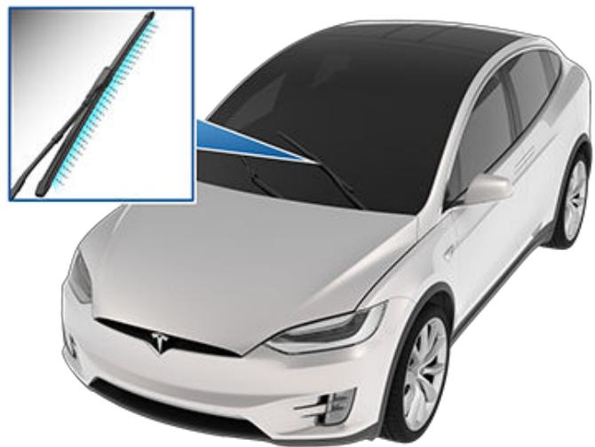 TESLA Model X (2015-2020) - Nettoyage des gicleurs de lave-glace - 1