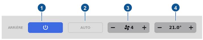 TESLA Model X (2015-2020) - Commandes de climatisation de l'habitacle arrière (vehicules 6 et 7 sièges uniquement) - 1