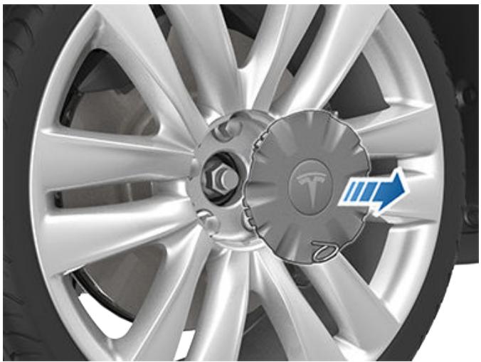 TESLA Model X (2015-2020) - Dépose et installation des caches d'écrou de roue - 2