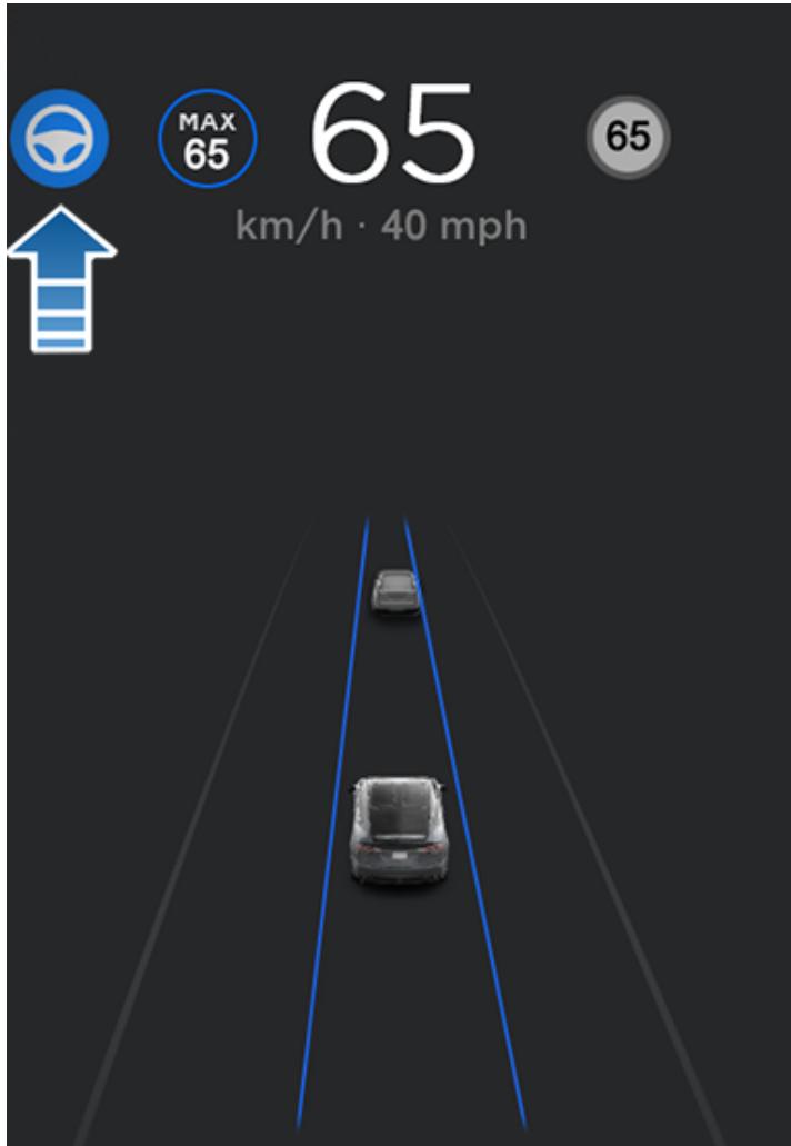 TESLA Model X (2015-2020) - Utilisation de l'Assistance au maintien de cap - 3