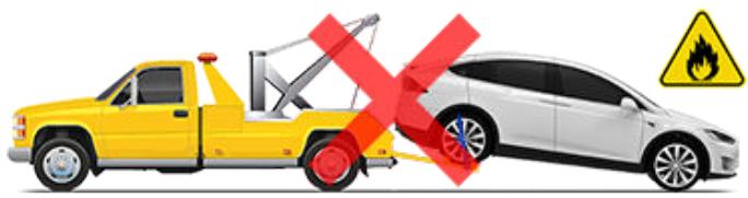 TESLA Model X (2015-2020) - LE TRANSPORT NE DOIT PAS ETRE EFFECTUÉ AVEC LES ROUES EN CONTACT AVEC LE SOL - 2