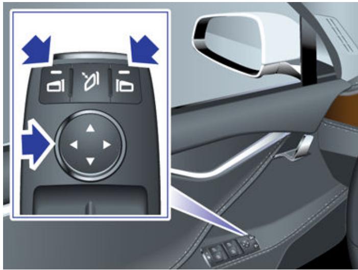 TESLA Model X (2015-2020) - Réglage des rétroviseurs extérieurs latéraux - 1