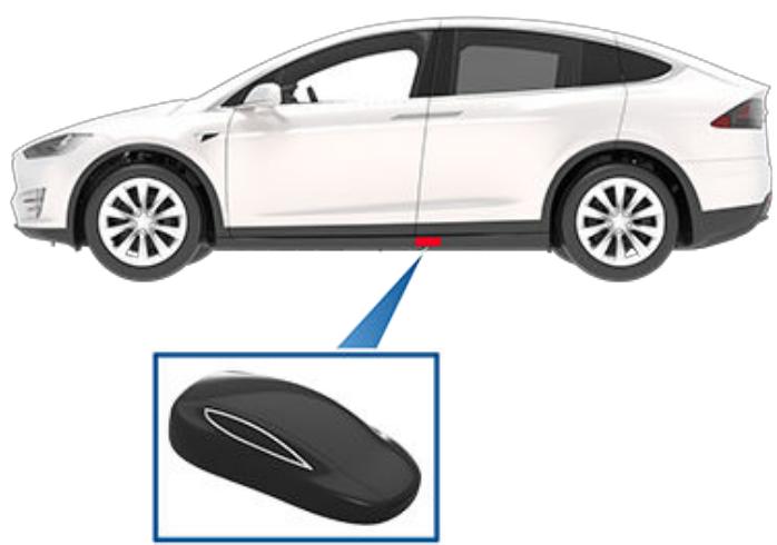 TESLA Model X (2015-2020) - Déverrouiller les portières lorsquela clé ne fonctionne pas - 1