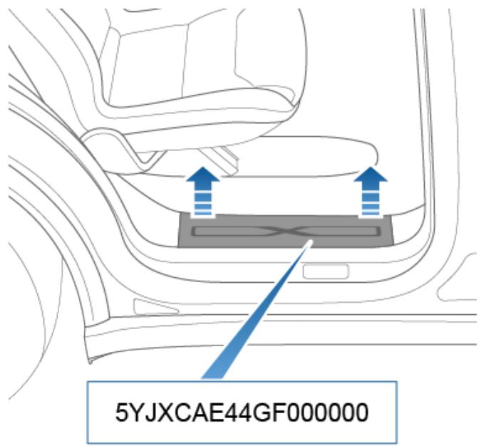 TESLA Model X (2015-2020) - Numero d'identification du vehicule - 2