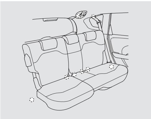 Honda Jazz 2 (2007-2014) - Points d'ancrage - 2