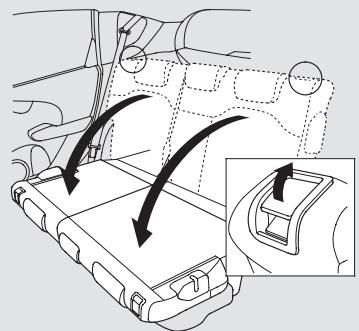 Honda Jazz 2 (2007-2014) - Rabattre les sièges arrière - 2