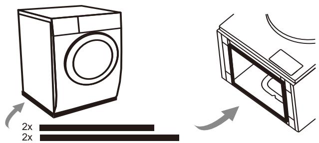 BRANDT WFB393QW - Installez les mousses acoustiques - 1