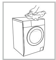 BRANDT WFB393QW - Nettoyage de l'extérieur du lave-linge - 1