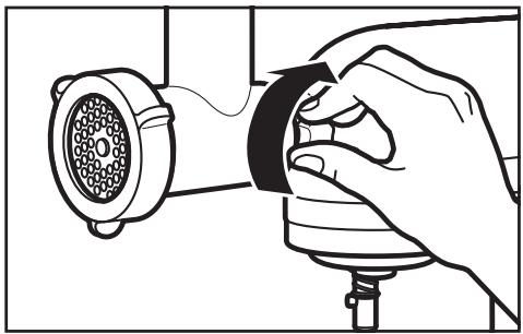KITCHENAID 5KSMMGA - FIXER LE HACHOIR EN MÉTAL AU BATTEUR SUR SOCLE - 4