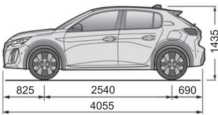 PEUGEOT 208 2 Phase 2 (2023) - Dimensions (en mm) - 3