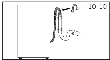 HAIER HW80BP14929A - Tuyau de vidange au raccordement d'évacuation des eaux usées - 1