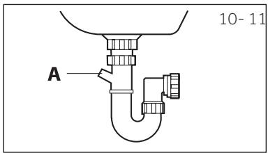 HAIER HW90BP14929A - Raccordement du tuyau de vidange à l'évier - 1