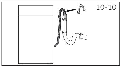 HAIER HW100BP14929A - Tuyau de vidange au raccordement d'évacuation des eaux usées - 1