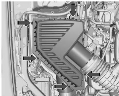 CADILLAC XT6 (2023) - Comment examiner/remplacer le filtre à air du moteur - 1