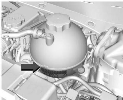 CADILLAC XT6 (2023) - Instructions relatives au remplissage automatique du liquide de refroidissement (moteur de 2.0 L uniquement) - 1