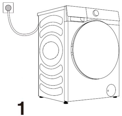 HISENSE WF3S9043BW7 - ALLUMAGE DU LAVE-LINGE - 1