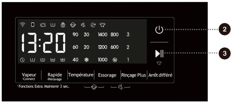 HISENSE WF3S9043BW7 - ÉTAPE 4 : SÉLECTION DES PARAMÈTRES ET FONCTIONS SUPPLÉMENTAIRES - 1