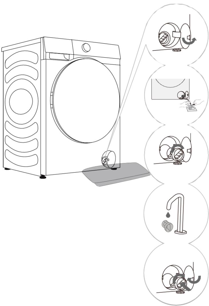 HISENSE WF3S9043BW7 - NETTOYAGE DU FILTRE DE LA POMPE - 1