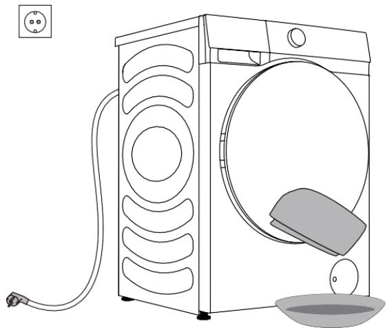 HISENSE WF3S9043BW7 - ⚠ Toujours débrancher le lave-linge du réseau électrique avant de le nettoyer. - 1