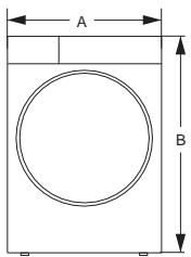 HISENSE WF3S9043BW7 - Dimensions (mm) - 1