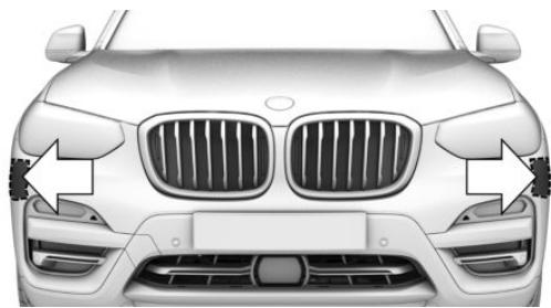 BMW X4 (2022) - Capeurs radars latéraux, avant - 1