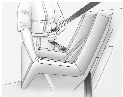 Buick Enclave 2 (2020) - Fixation des dispositifs de sécurité pour l'infant (avec la ceinture de sécurité dans le siège arrière) - 2