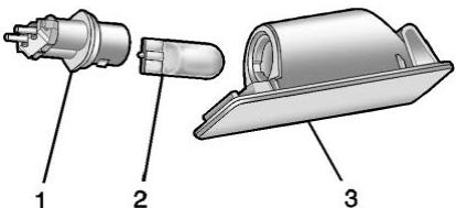 Buick Enclave 2 (2020) - Feu de la plaque d'immatriculation - 1