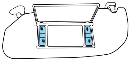 FORD Expedition (1999-2002) - MIROIR ÉCLAIRE DE PARE-SOLEIL (SELON L'ÉQUIPEMENT) - 1