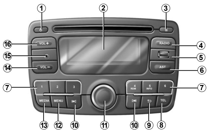 RENAULT Radio Classic (2016) - Façade du système - 1