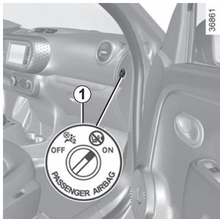 RENAULT Twingo 3 Phase 2 (2019) - SECURITE ENFANTS : désactivation, activation airbag passager avant (3/3) - 1