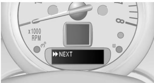 MINI Countryman (2010-2014) - Réglage suivant ou information suivante - 1