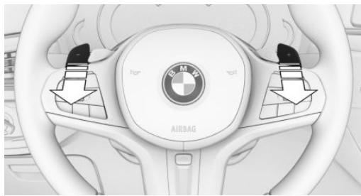 BMW M5 F90 (2017-2023) - Changement de rapport au moyen des palettes de commande - 1