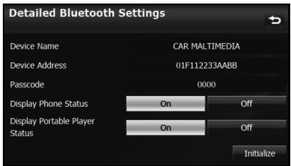 SUBARU BRZ (2017) - ■ Affichage de Detailed Bluetooth Settings (Options BT détaillées) pour l'appareil - 3