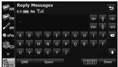 SUBARU BRZ (2017) - Modification de la liste Reply Messages (Rép messages) - 2