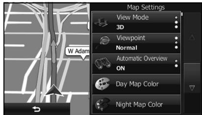 SUBARU BRZ (2017) - Map Settings (Paramètres de la carte) - 1