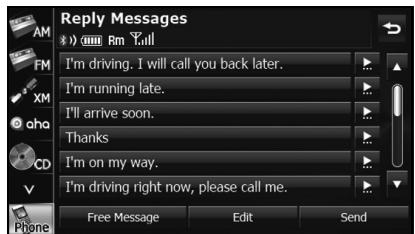 SUBARU BRZ (2017) - Modification de la liste Reply Messages (Rép messages) - 1