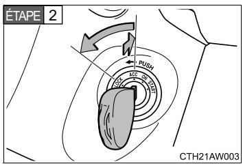 SUBARU BRZ (2017) - Passage de la clé de la position "ACC" à "LOCK" - 1