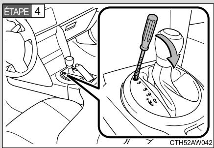 SUBARU BRZ (2017) - Si le.selecteur de vitesses est bloqué sur P (vehicules Equipés d'une transmission automatique) - 1