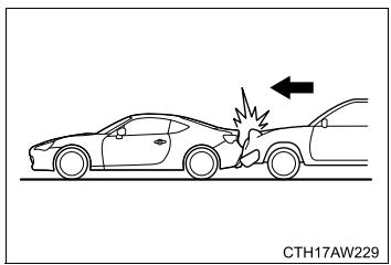 SUBARU BRZ (2017) - ■ Exemples de types d'accidents durant lesquels le déploiement de l/' des airbag(s) SRS latéral(-aux) et de l/'des airbag(s) SRS rideau(-x) ne va normalement pas se produit - 2