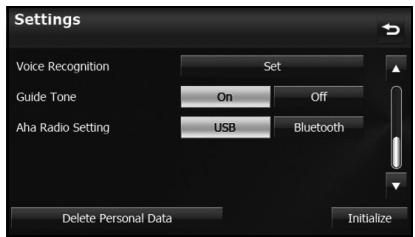 SUBARU BRZ (2017) - Appuyez sur la touche tactile On (Activer) ou Off (Désactiver) sous Guide Tone (Guidage vocal). - 1