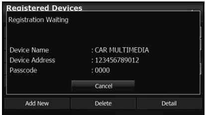 SUBARU BRZ (2017) - <Écran Registered Devices (Appareils déclarés)> - 1