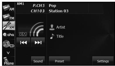 SUBARU BRZ (2017) - <Écran des fonctions radio (XM)> - 1