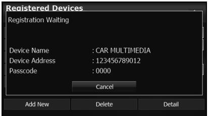 SUBARU BRZ (2017) - <Écran Registered Devices (Appareils déclarés)> - 1